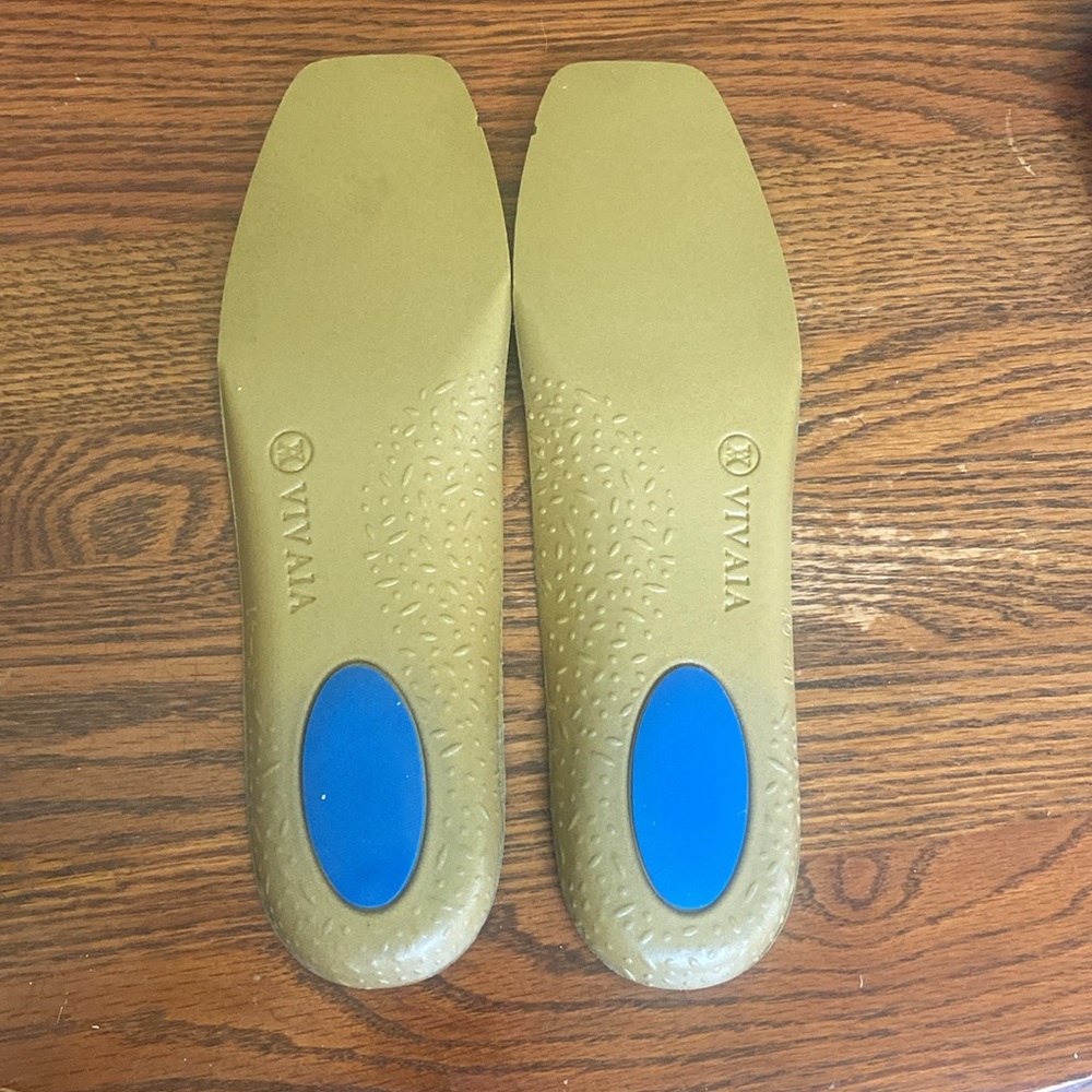 VIVAIA Margot Square-Toe V-Cut Knitted Flats Denim Blue Size 40 great used - Picture 11 of 12